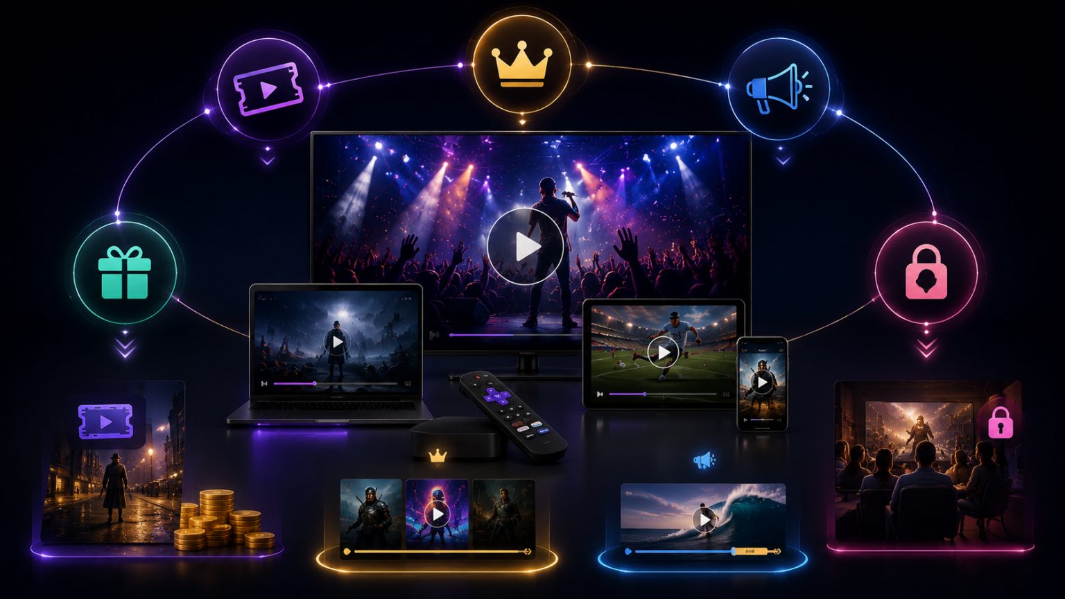 Katapy monetization across every screen — subscriptions, pay-per-view, gifting, advertising and secure paywalls